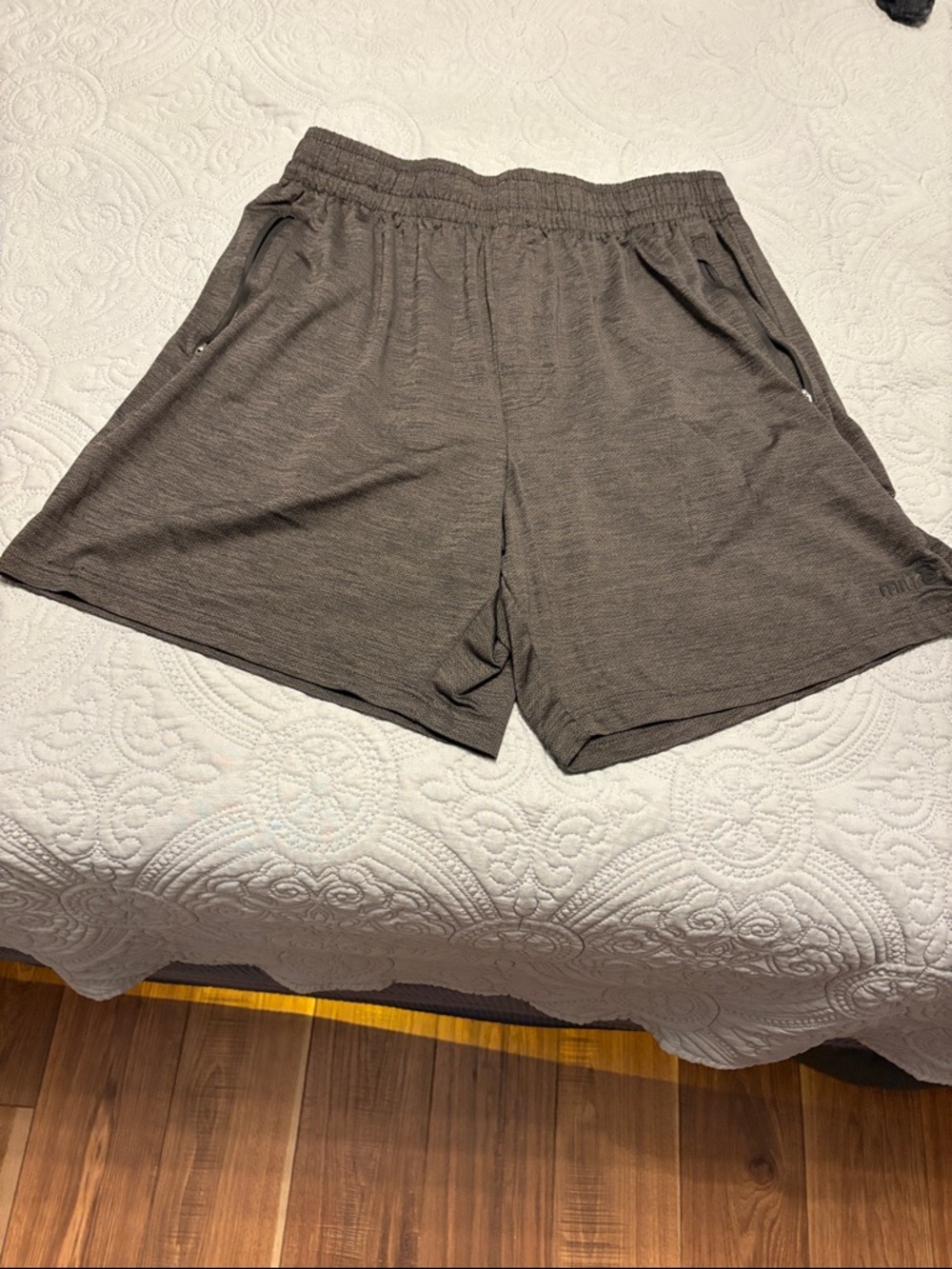 Men's Athletic Shorts in charcoal gray  with Elastic Waist - XL